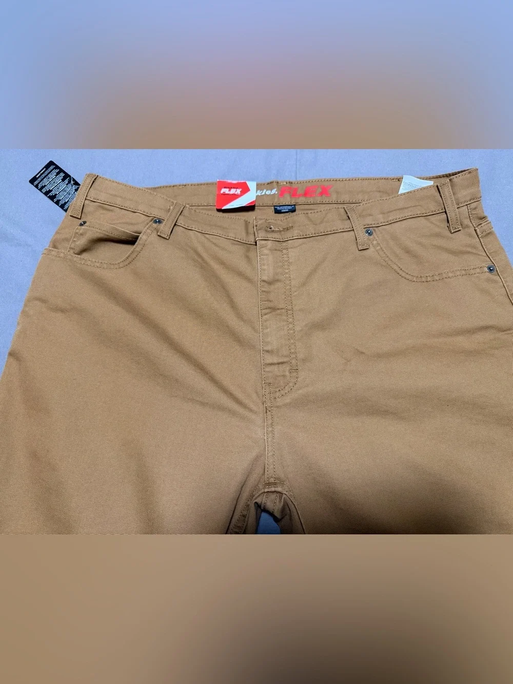 Dickies Flex Pants Reg Fit 2X Stronger 40X32 Tough Max Straight Leg Brown Canvas
